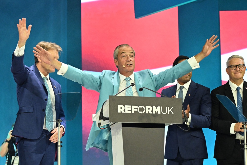 Nigel Farage said he did not want to talk about the details of the two crypto billionaire donors to Reform UK (Will Colebourne/PA) (PA Wire)