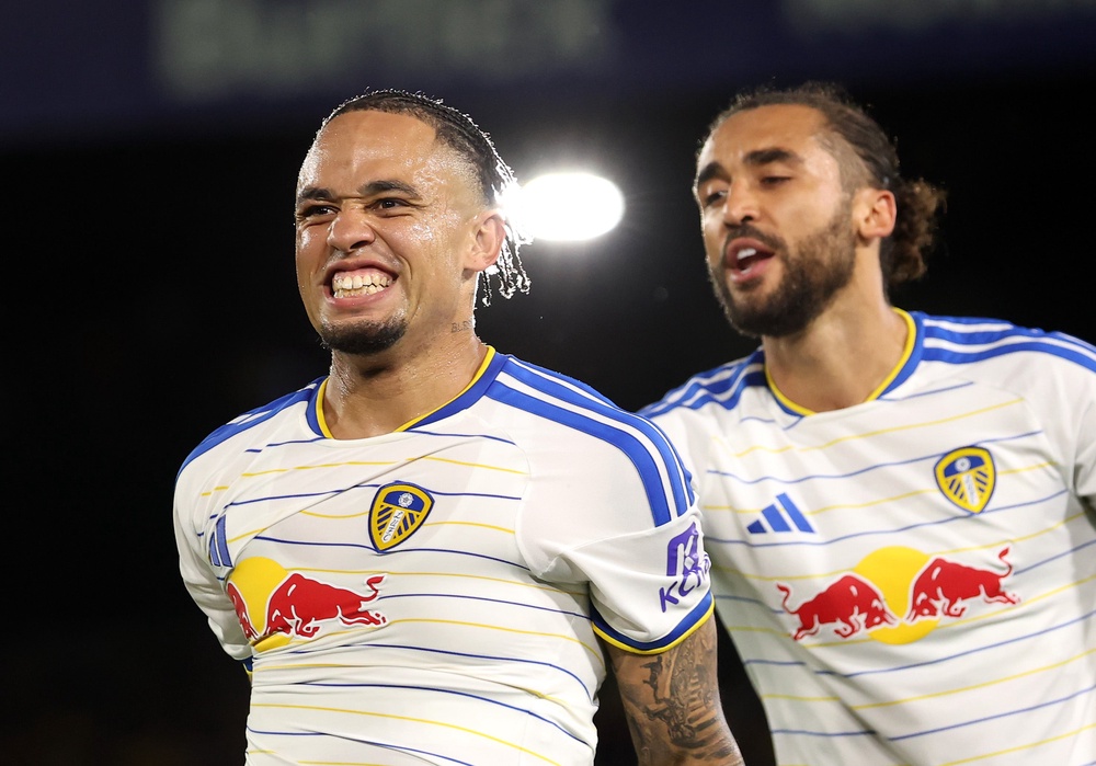 Both Okafor (left) and Calvert-Lewin were on the scoresheet for Leeds (GettyCarl Recine/Getty Images)