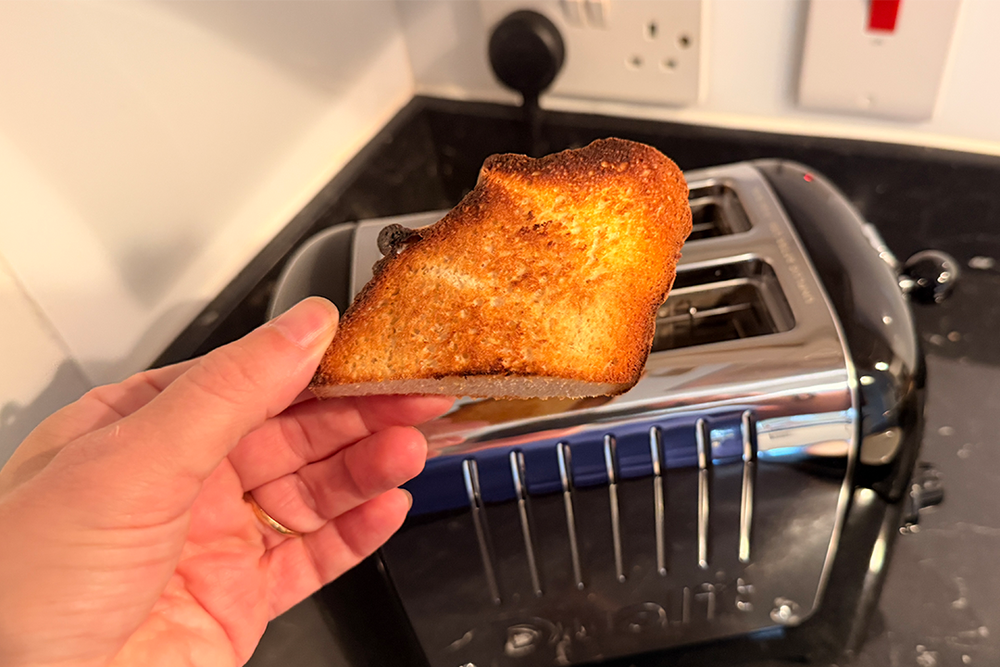 You can lift your toast up to check on it (Rachael Penn/The Independent)