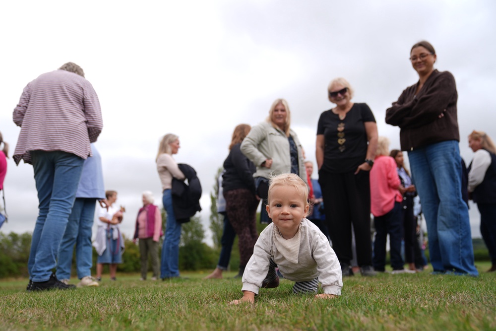 Zach, 10 months, and female residents of Piddington (Joe Giddens/PA) (PA Wire)