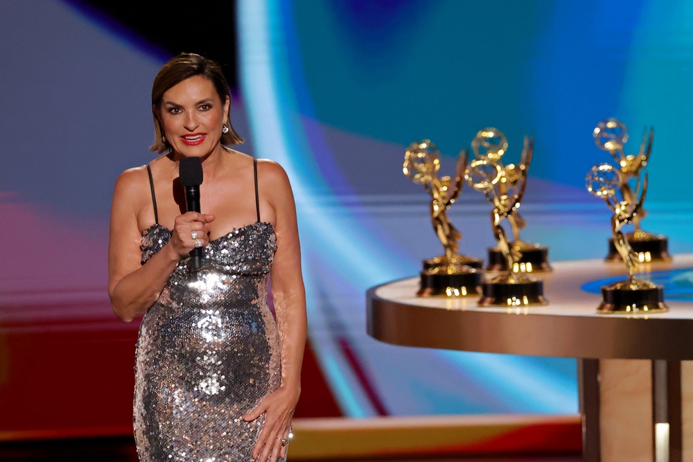 Mariska Hargitay hosted a mostly bland Emmys ceremony that relied on too many jokes about her 27-year stint on ‘Law & Order: SVU’ (Getty)