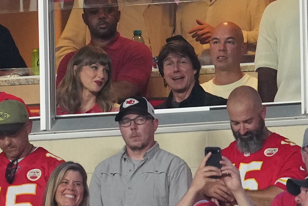 Cruise was among the many celebrity guests at Swift’s wedding to Kelce in New York City this July (Reuters)
