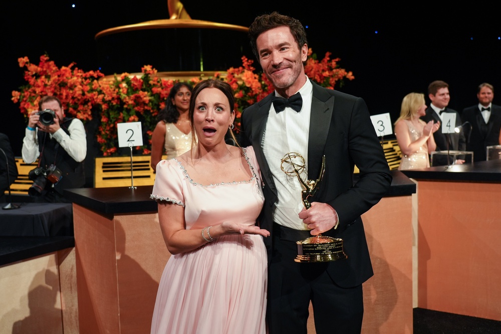 Cuoco and Pelphrey have been dating since 2022 and got engaged in 2024 after welcoming their first daughter together (AP)