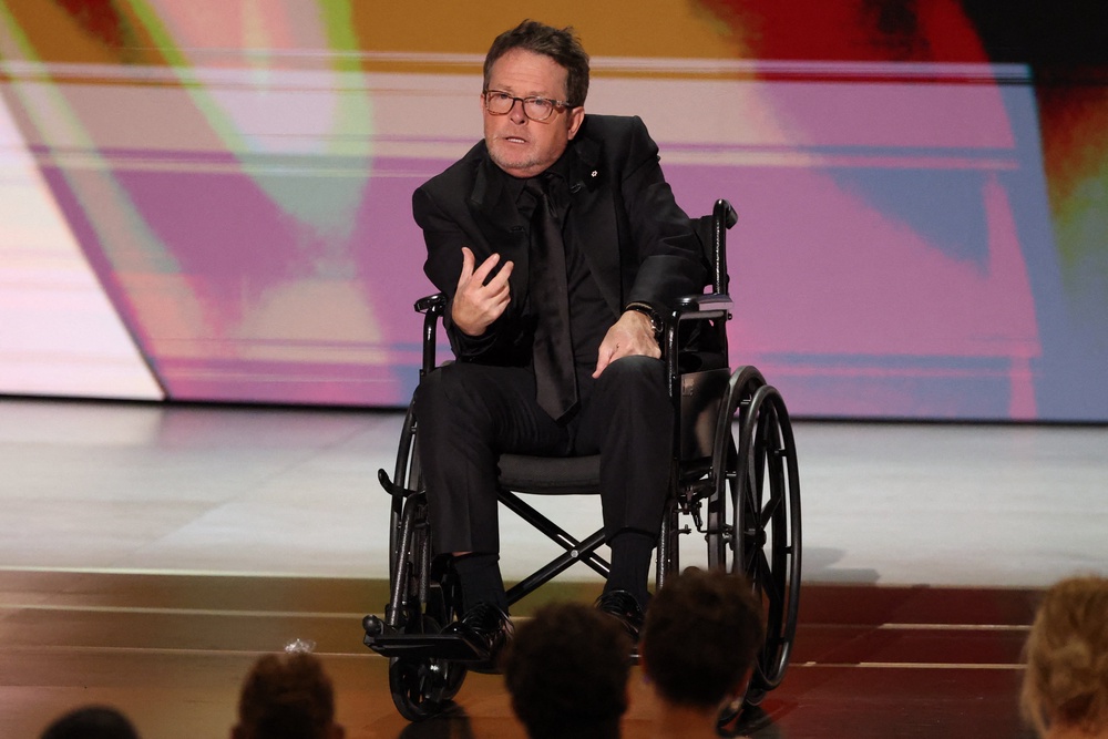 Michael J. Fox accepts the Bob Hope Humanitarian Award (Reuters)
