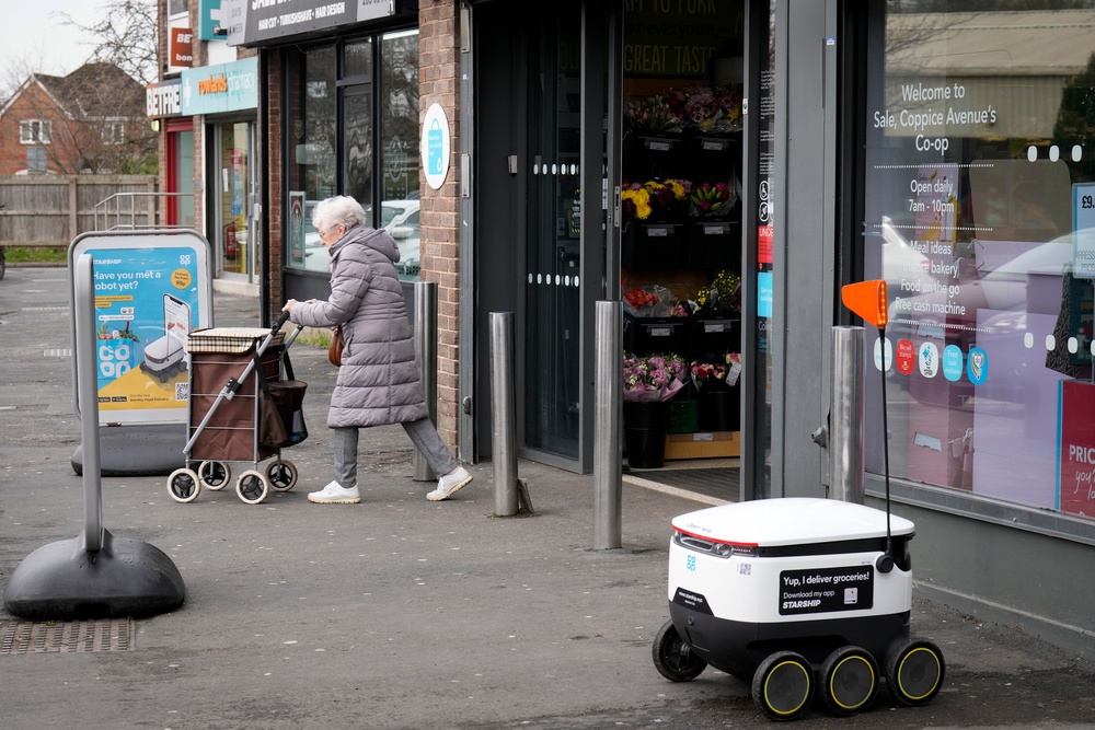 Starship Technologies has worked with multiple British grocery chains to use their robots for local home delivery orders (Getty)