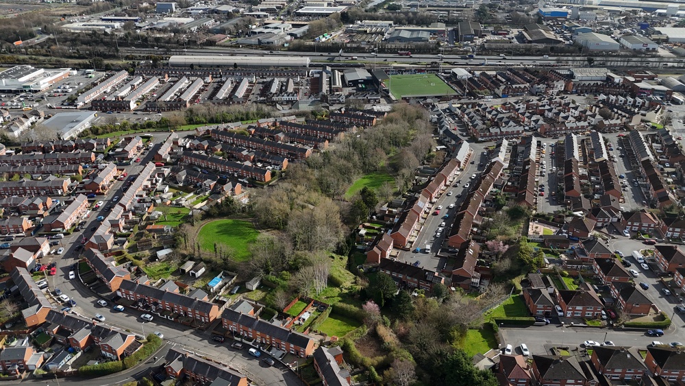 Northwood Park and Northwood road in Belfast where school boy Noah Donohoe was last seen before his death in 2020 (Niall Carson/PA) (PA Archive)