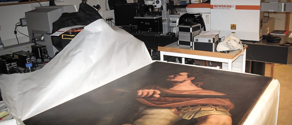 Painting depicts the Roman emperor Domitian and has been analyzed using Raman spectroscopy (Uppsala University)