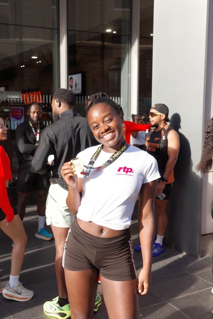 Davina ran this years Big Half marathon with RTP (Rydan Giraudy/PA)