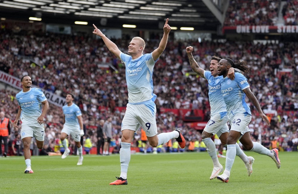 Erling Haaland scored a controversial winner against United on Sunday (PA Wire)