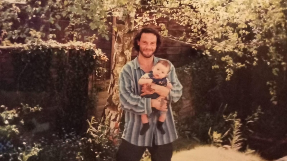 Mark Carroll with his youngest daughter Ayisha as a baby (Ayisha Carroll)