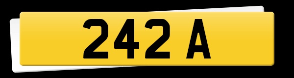 The '242 A' number plate (Regtransfers)