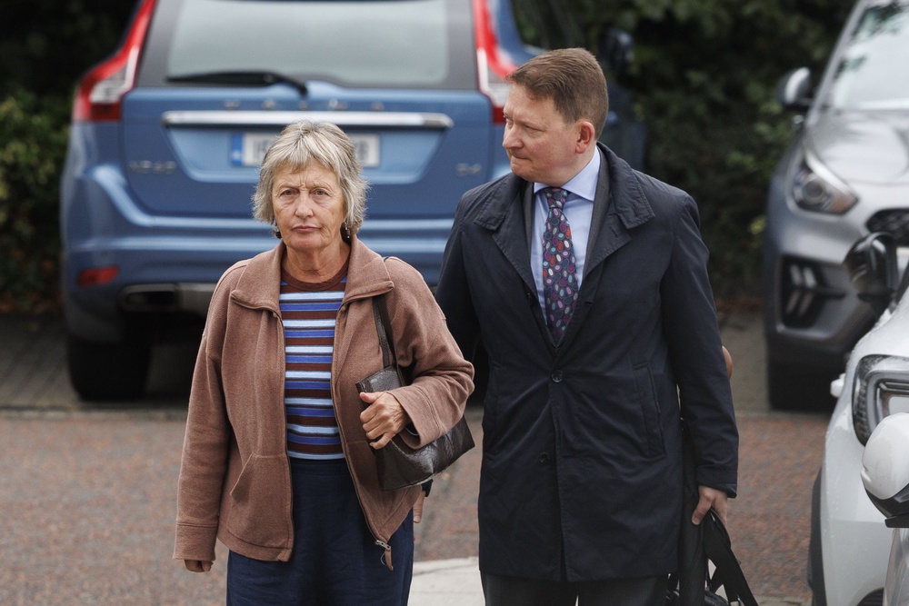 Geraldine Finucane and her son Michael arriving at the public inquiry into the murder of her husband Pat Finucane (Liam McBurney/PA) (PA Wire)
