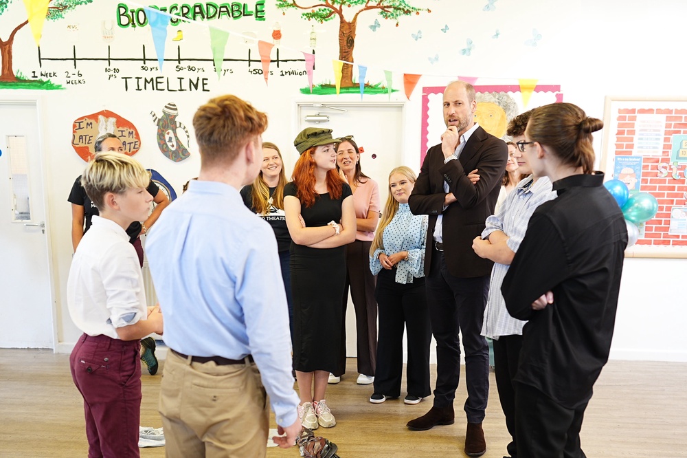 William visited a youth club that had been kept open using Duchy funding during his visit to Princetown (PA Wire)