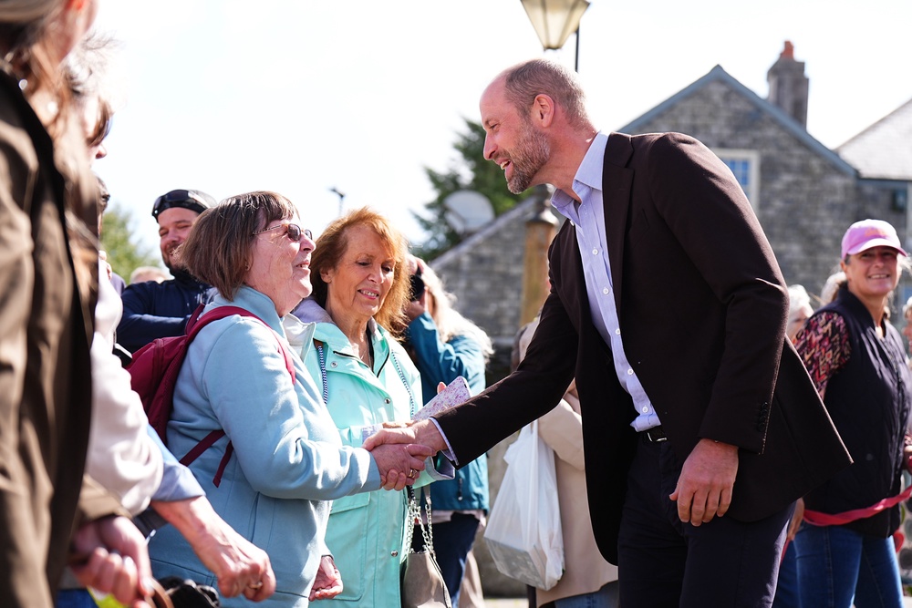 Prince William met with members of the public during his visit (PA Wire)