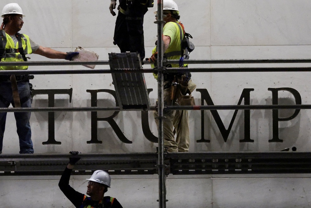 The Kennedy Center was ordered to remove Trump’s name from the building after the board moved to rename the venue after him, sparking a legal battle over a memorial to the assassinated former president (Reuters)