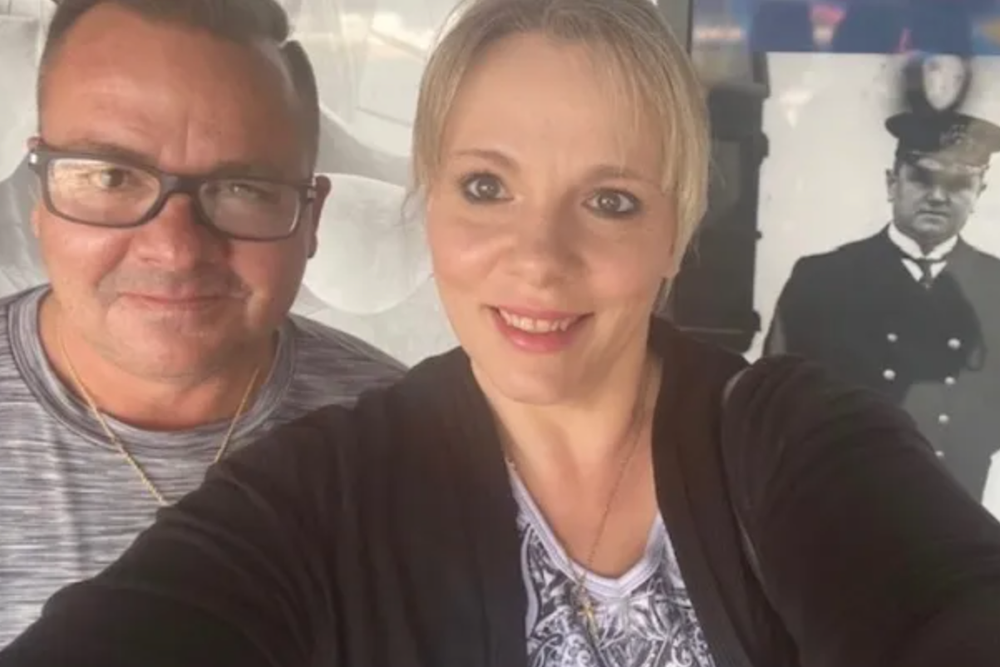 Toby Newton and Sherri Patten. The couple say they may lose their home in Mesa, Arizona, after their HOA foreclosed on their home over a $977 debt (GoFundMe)