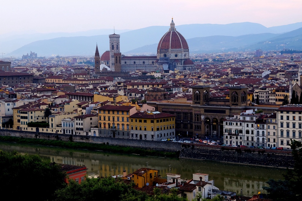 Marianne Flippo and Greggory Blaine Starr bonded on a trip to Italy, according to court filings. But, she says, it was all a ruse to get her deceased husband's money (AFP via Getty Images)