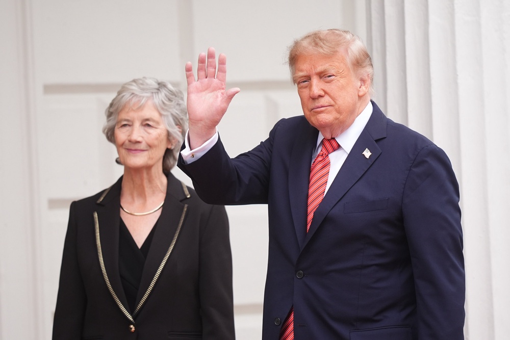 President Catherine Connolly met US President Donald Trump earlier this month. (James Manning/PA)