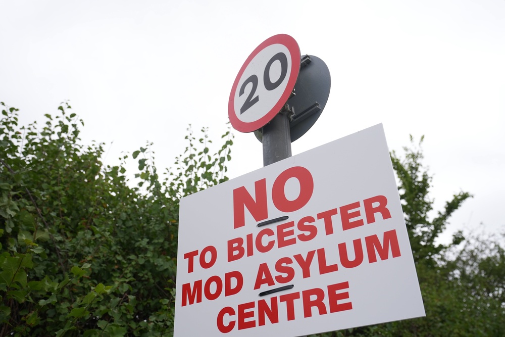 A view of a protest sign in Piddington in Oxfordshire (Joe Giddens/PA) (PA Wire)