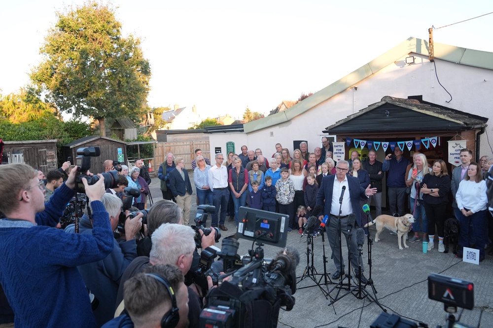 Chairman of the Parish Council Tim McNally speaks with the media (Joe Giddens/PA) (PA Wire)