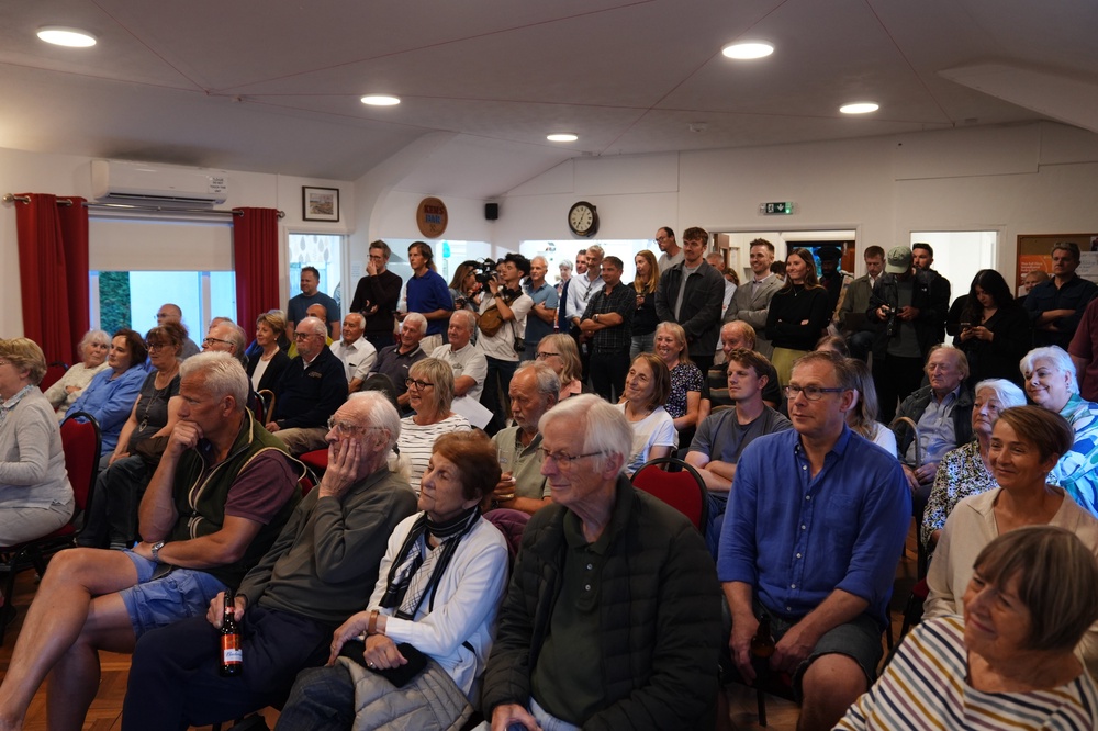 Residents attend a parish council meeting in the village hall in Piddington, Oxfordshire (Ben Whitley?PA) (PA Wire)