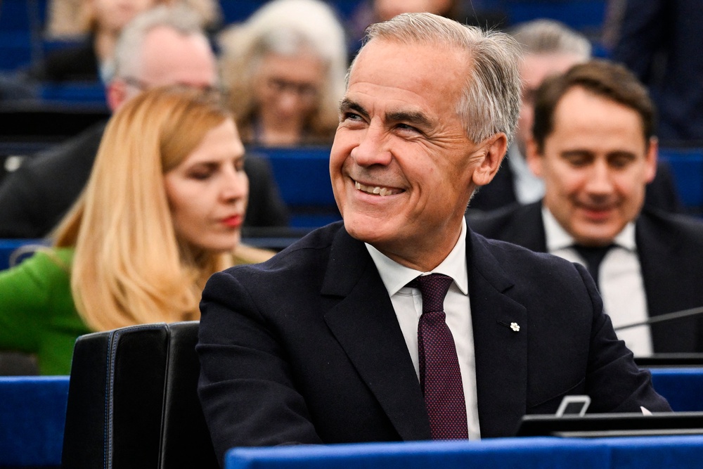 Canadian PM Mark Carney is due to meet Andy Burnham (AFP/Getty)