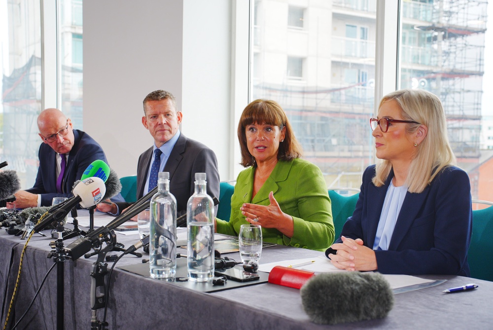 Michelle O’Neill, right, was part of the meeting on Monday (Ben Birchall/PA) (PA Wire)