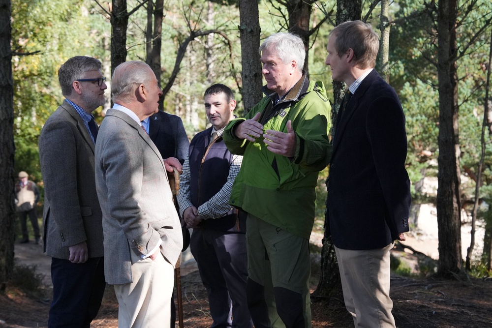 Charles met community leaders, firefighters, volunteers and landowners who played a vital role in containing the blaze (Andrew Milligan/PA)