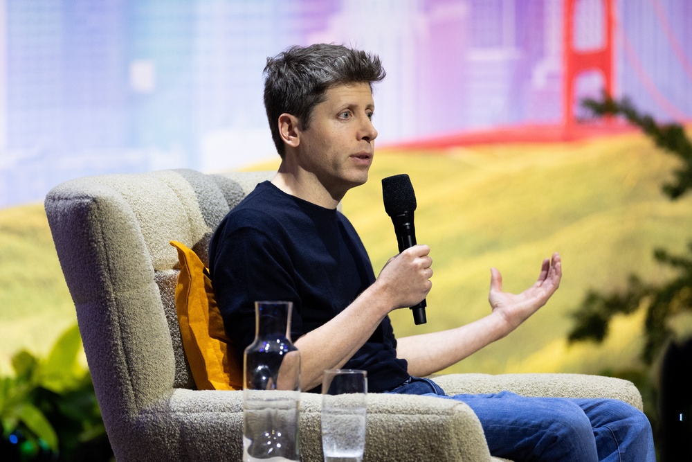OpenAI CEO Sam Altman at Salesforce's Dreamforce conference at the Moscone Center on 15 September, 2026 in San Francisco, California (Benjamin Fanjoy/Getty Images)