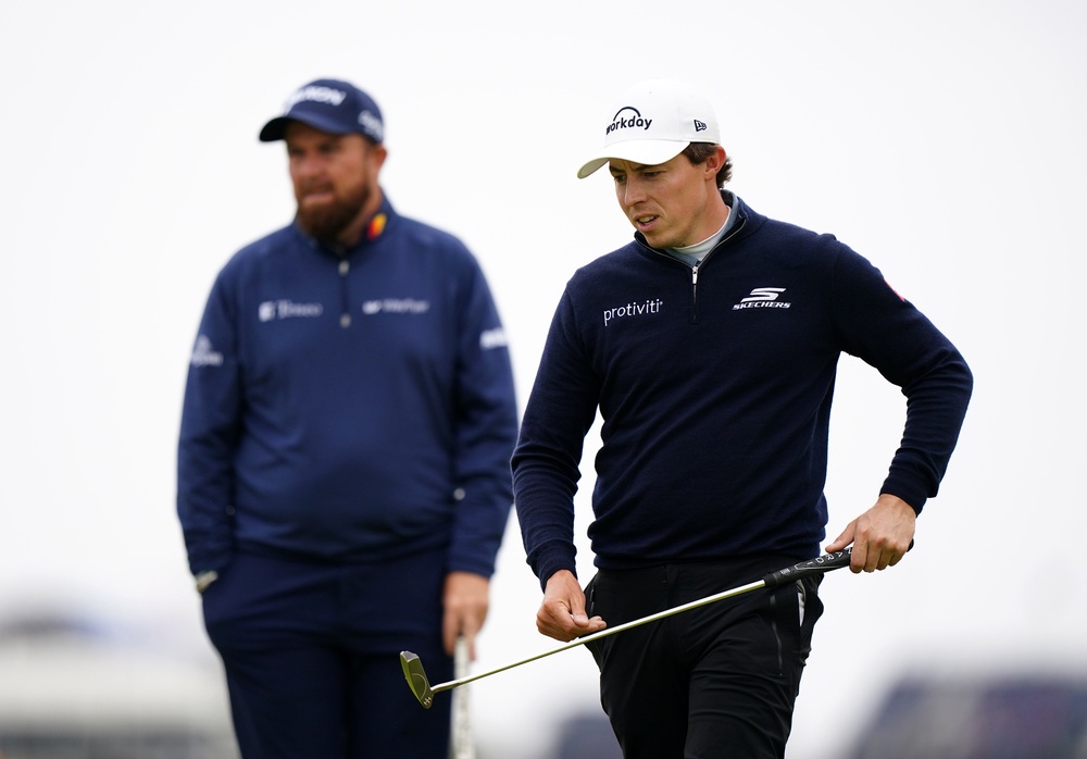Fitzpatrick (right) will play alongside Ryder Cup team-mate Shane Lowry (left) at Wentworth (Zac Goodwin/PA) (PA Archive)