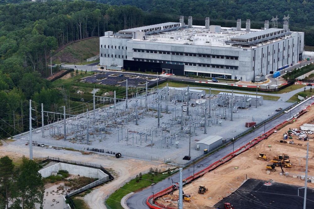 Polls show Americans are broadly opposed to local data centers, like the one seen here under construction in Union City, Georgia, on September 1 (Reuters)