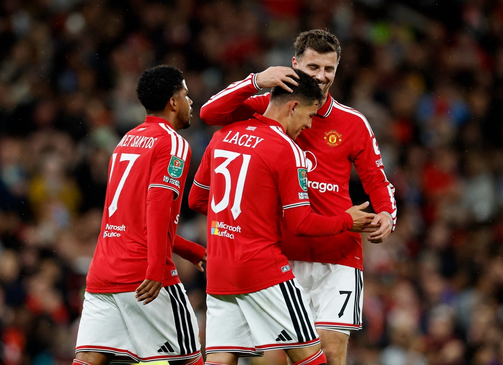 Shea Lacey’s goal was an early bright spot for United (Reuters)