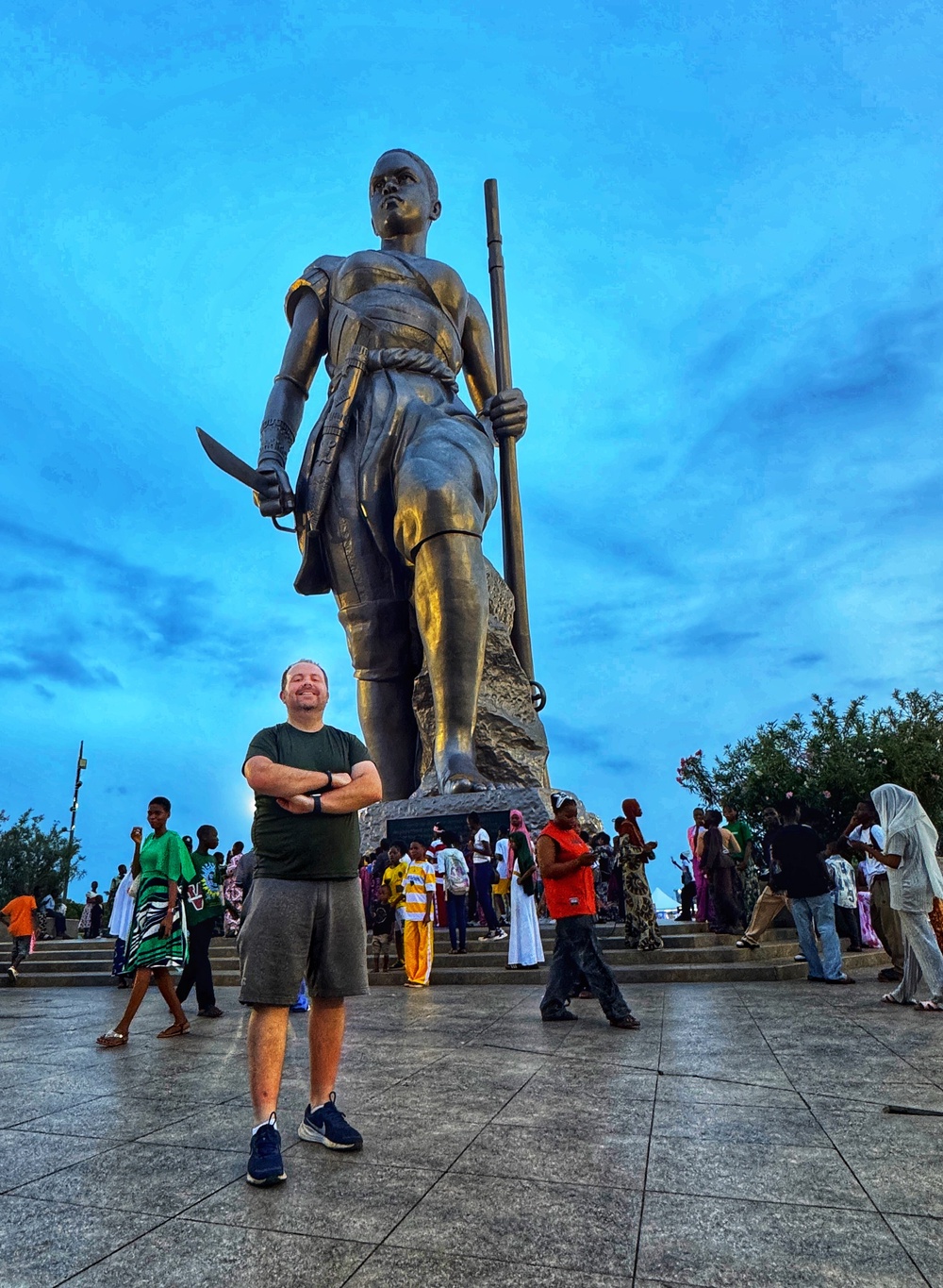 A 30-metre high bronze tribute to the Dahomey Amazons in Cotonou (Phil Thomas)
