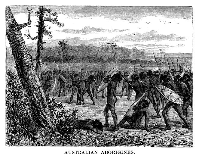 First Peoples of Australia. A 1880 engraving (Getty)