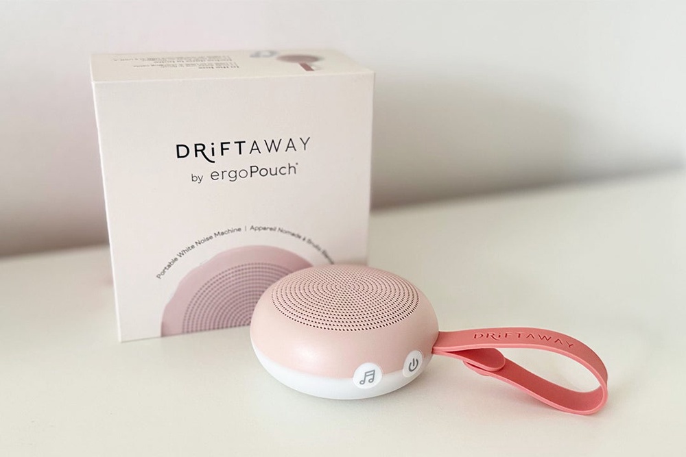The compact sound machine has seven options, including white noise, heartbeat, fan, rain, nature, shushing and ocean sounds (Sarah Jones/The Independent)