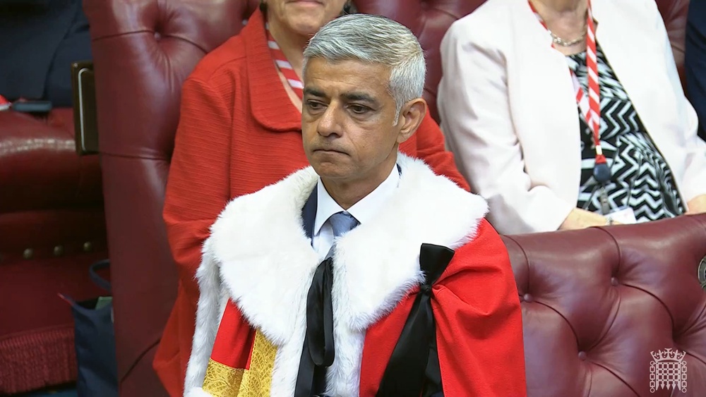 Sadiq Khan took his seat in the House of Lords earlier this week (PA)