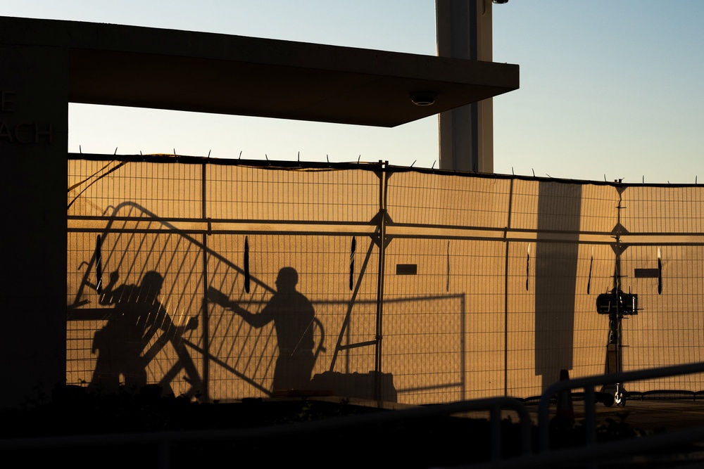 Barricades have already been erected around the venue following the decision by its board Tuesday to close for renovations (Reuters)