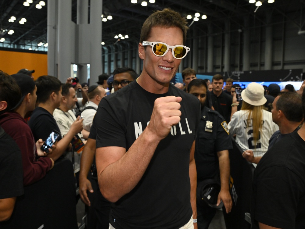 Tom Brady, wearing Oakley Meta glasses at Javits Center on 20 June, 2025 in New York City (Getty)