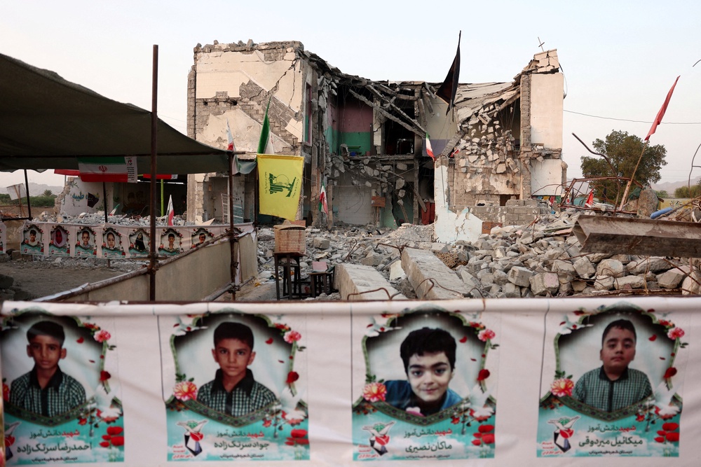 The Minab school, which was damaged in a strike on February 28 (Reuters)