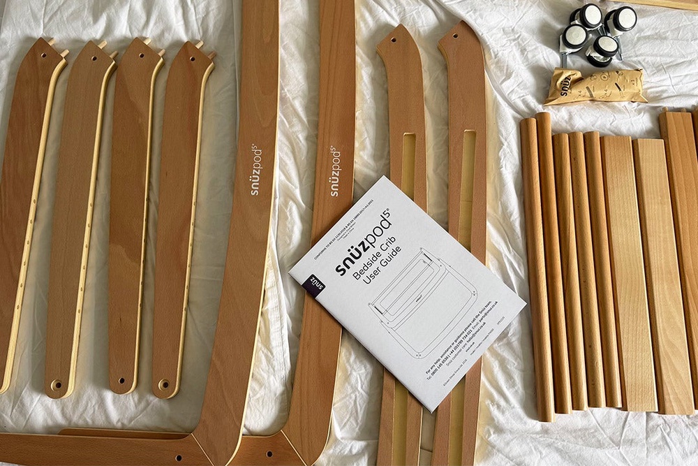 The crib is simple to assemble, requiring just an Allen key (Sarah Jones/The Independent)
