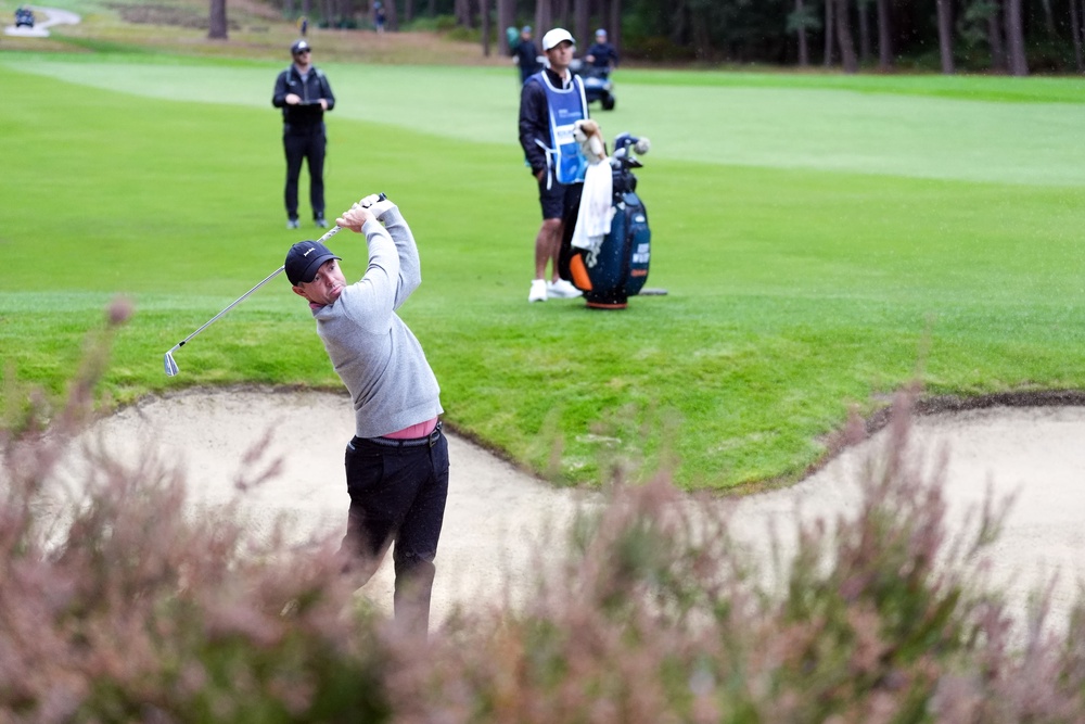 Rory McIlroy had a mixed day in the opening round of the BMW PGA Championship (PA Wire)