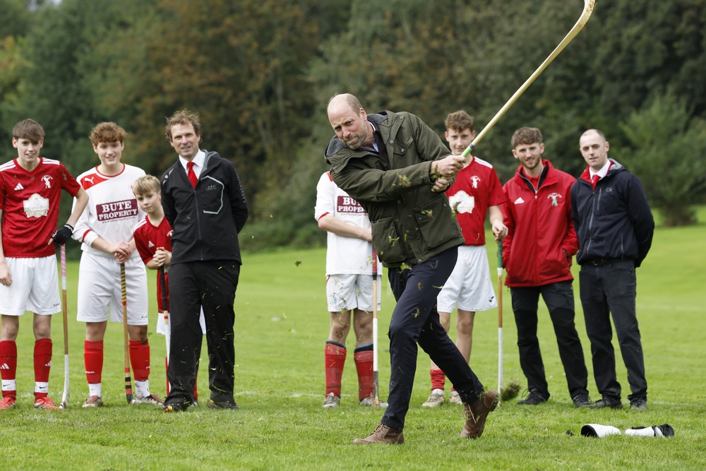 Kate seemed to perform better than husband William at shinty (Jeff J Mitchell/PA) (PA Wire)