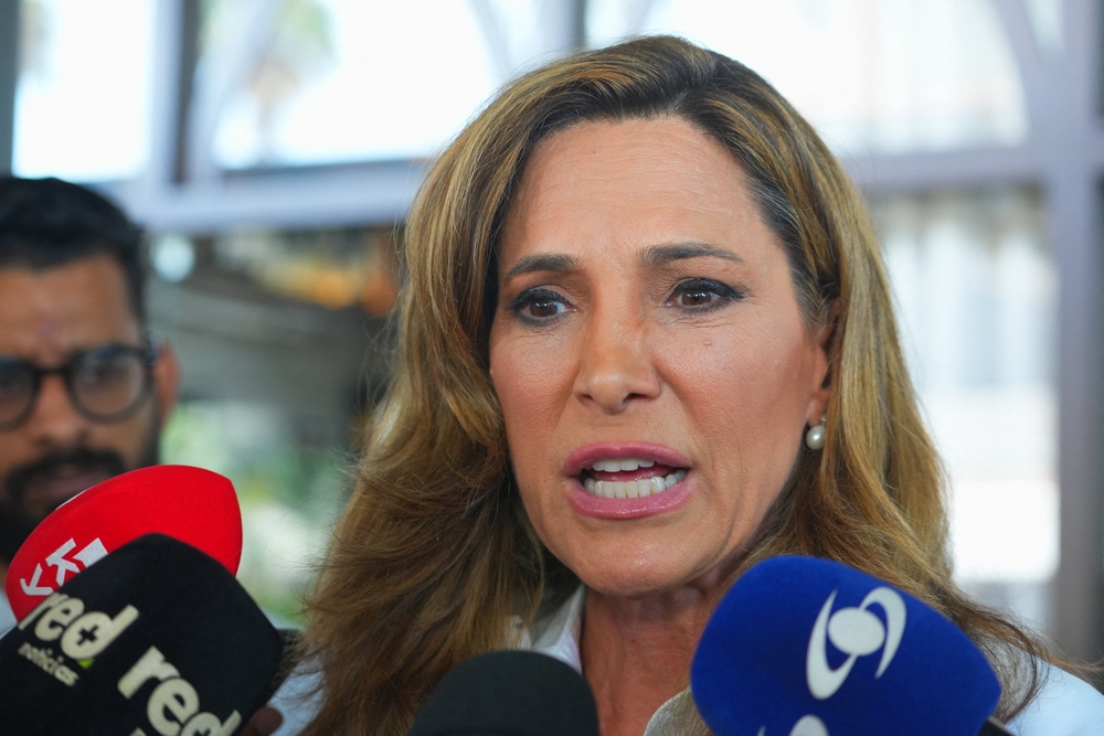 Representative Maria Elvira Salazar, a Florida Republican, has hammered President Donald Trump over his massive immigration crackdown in a scathing election ad (AFP via Getty Images)