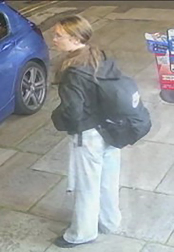 Lillia was wearing a black zip-up hooded top, light blue baggy jeans and a black Nike backpack (PA)