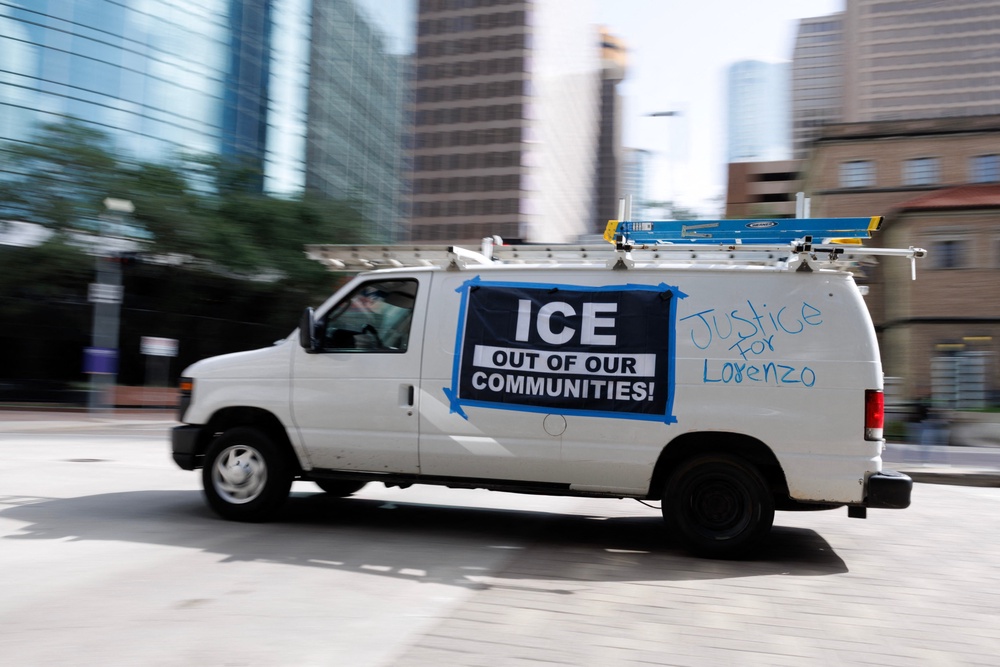 ‘Mr. President, some of your immigration enforcement efforts have gone too far,’ Salazar said in an ad that stunned the internet Thursday (AFP via Getty Images)