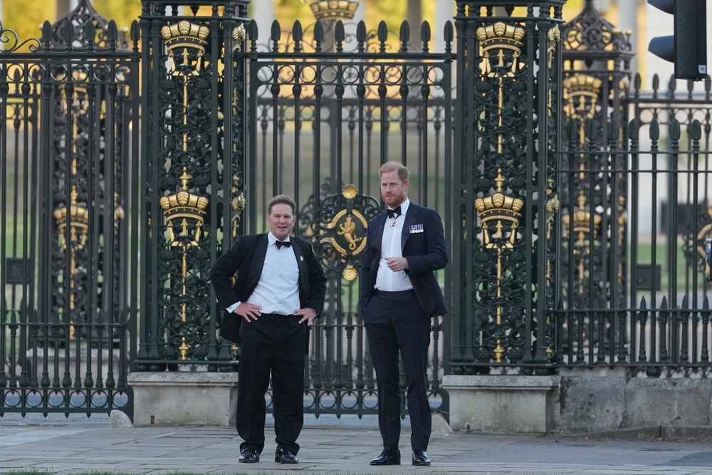 Prince Harry and Rob Owen, CEO of the Invictus Games Foundation (AP)