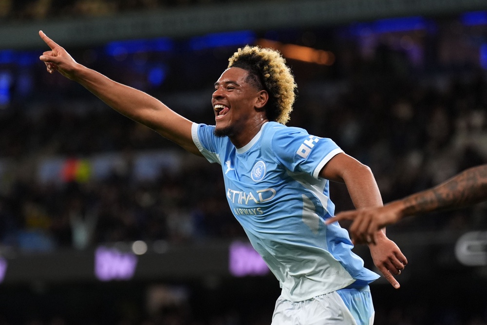 Floyd Samba scored twice on his Manchester City debut (PA Wire)