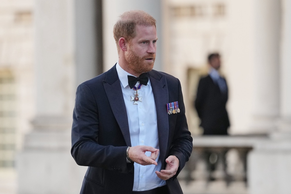 Prince Harry arrives at the Invictus Spirit Awards (AP)