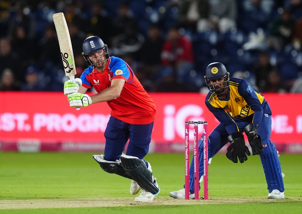 England’s Jos Buttler became the first player to reach 15,000 runs in T20 cricket (David Davies/PA) (PA Wire)