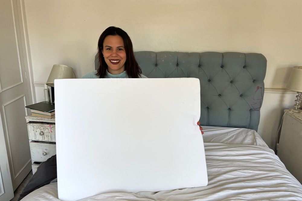 My nasal passageways felt noticeably clearer within a few days of sleeping on this pillow (Zoe Griffin/The Independent)